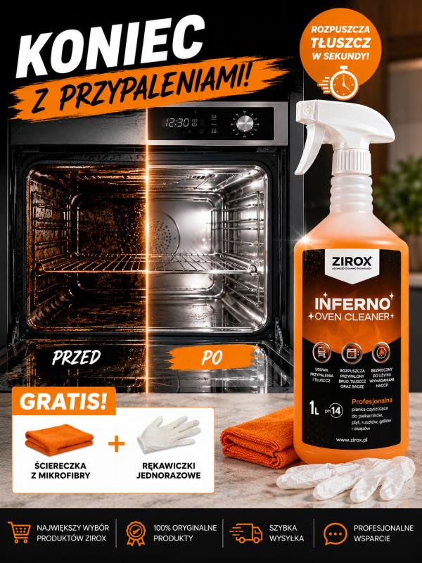 inferno ZIROX INFERNO 1L – Pianka do grilli i piekarników | Tłuszcz spływa sam
