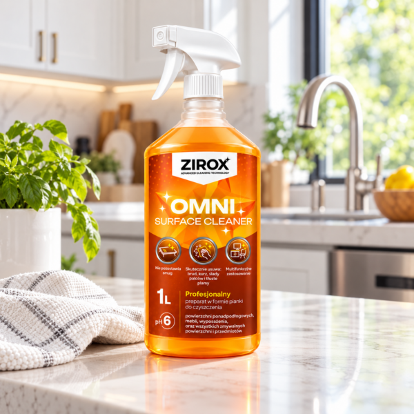 ZIROX OMNI 1L – uniwersalna pianka do czyszczenia na blacie kuchennym