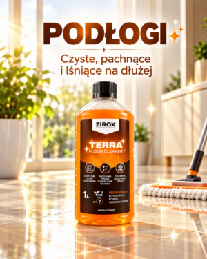 ZIROX TERRA – płyn z alkoholem do mycia podłóg o zapachu pomarańczy