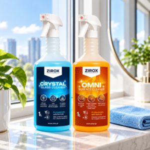 Zestaw ZIROX CRYSTAL i OMNI 2 × 1 L do mycia szyb, luster i mebli